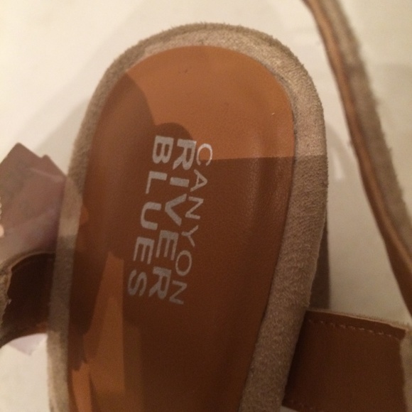 Canyon RRiver Blue beige suede fringe shoes 8 NEW - Picture 7 of 7